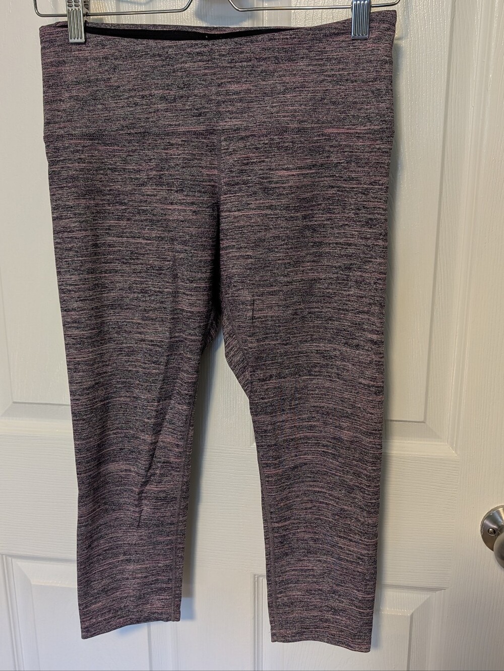 Ladies Tuff Athletics Capri Length Pink/Purple Leggings